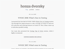 Tablet Screenshot of honzadvorsky.com